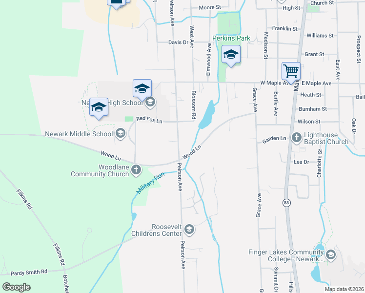 map of restaurants, bars, coffee shops, grocery stores, and more near 738 Peirson Avenue in Newark