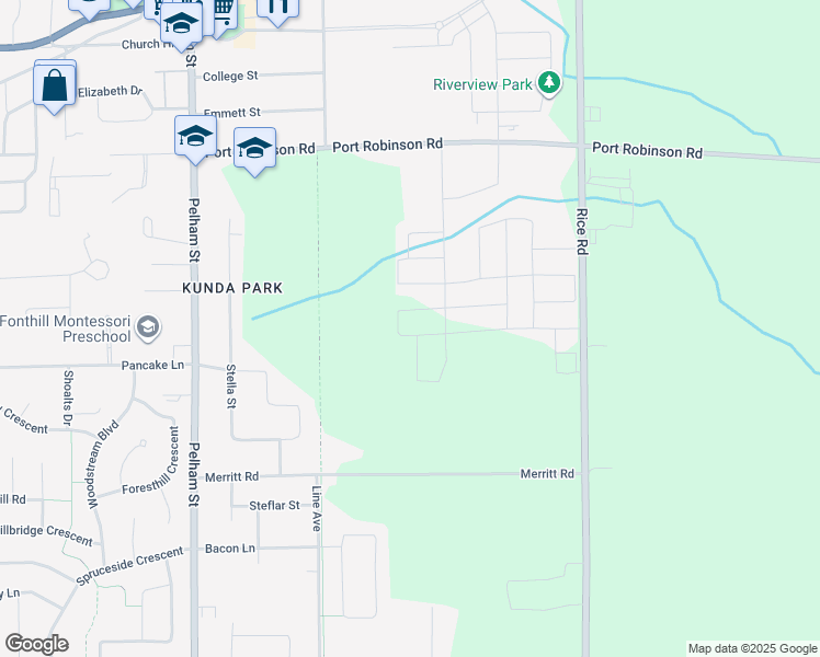 map of restaurants, bars, coffee shops, grocery stores, and more near 171 Walker Road in Pelham