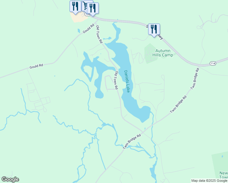 map of restaurants, bars, coffee shops, grocery stores, and more near 75 Old Town Road in Weare
