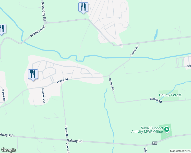 map of restaurants, bars, coffee shops, grocery stores, and more near 3901 Lewis Road in Ballston Spa