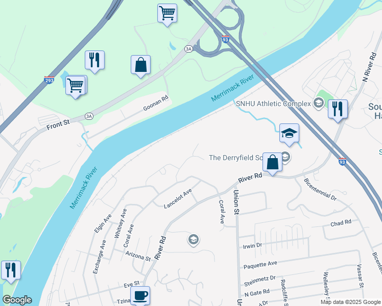 map of restaurants, bars, coffee shops, grocery stores, and more near 58 Arthur Avenue in Manchester