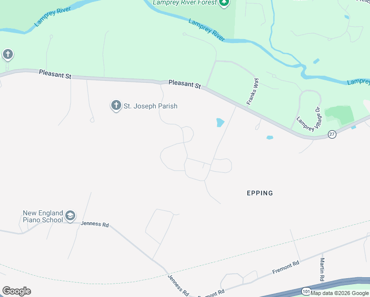 map of restaurants, bars, coffee shops, grocery stores, and more near 176 Pleasant Street in Epping