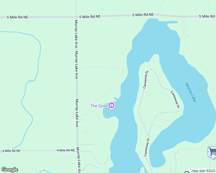 map of restaurants, bars, coffee shops, grocery stores, and more near 4000 Murray Lake Avenue in Lowell