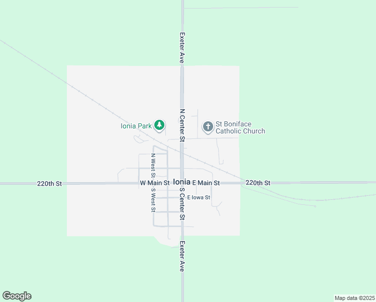 map of restaurants, bars, coffee shops, grocery stores, and more near 105-149 East Prairie Street in Ionia