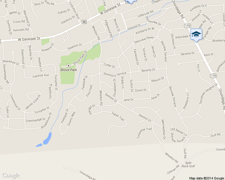 map of restaurants, bars, coffee shops, grocery stores, and more near 101 Wickson Road in Syracuse