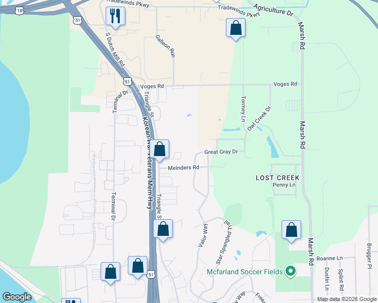 map of restaurants, bars, coffee shops, grocery stores, and more near 4218 Crested Owl Lane in Madison