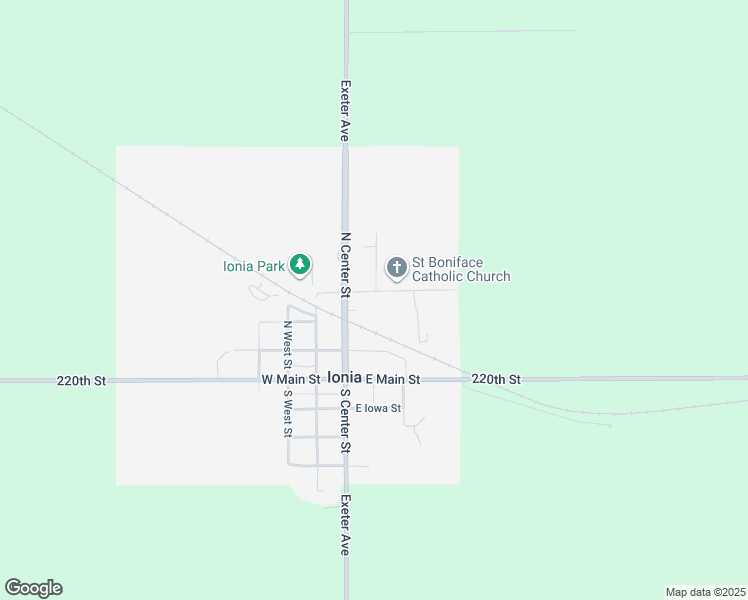 map of restaurants, bars, coffee shops, grocery stores, and more near 105 East Prairie Street in Ionia