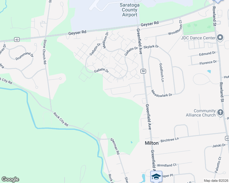 map of restaurants, bars, coffee shops, grocery stores, and more near 39 Hidden Valley Lane in Ballston Spa