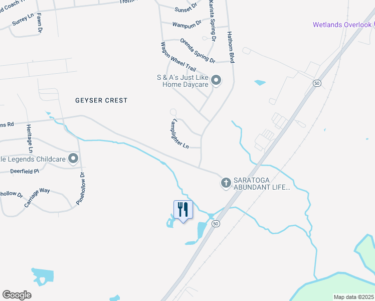 map of restaurants, bars, coffee shops, grocery stores, and more near 37 Lamplighter Lane in Saratoga Springs