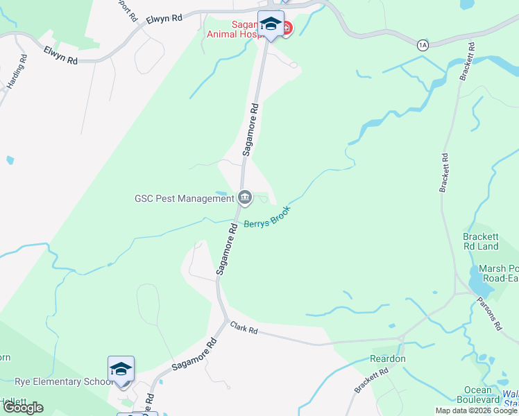 map of restaurants, bars, coffee shops, grocery stores, and more near 13 Berry Brook Lane in Rye