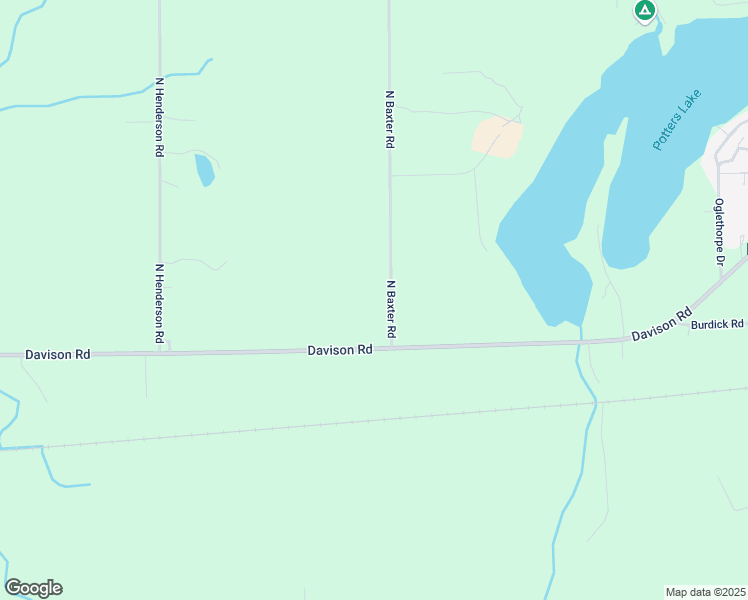 map of restaurants, bars, coffee shops, grocery stores, and more near 2037 North Baxter Road in Davison