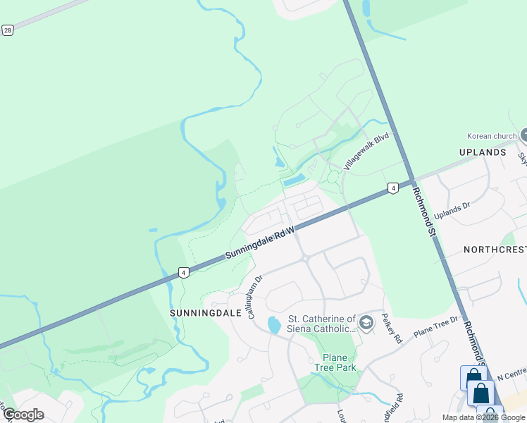 map of restaurants, bars, coffee shops, grocery stores, and more near 259 Sunningdale Road West in London