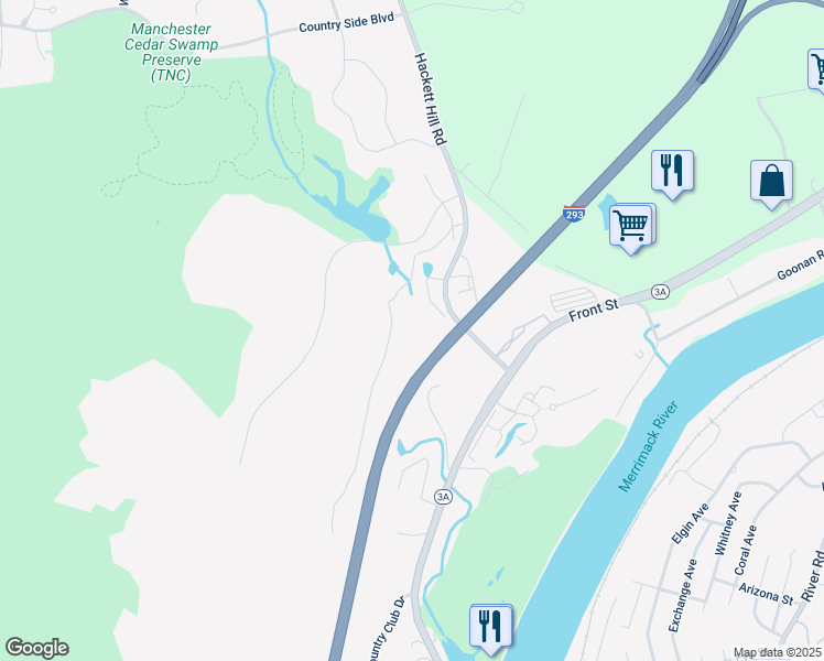 map of restaurants, bars, coffee shops, grocery stores, and more near in Manchester