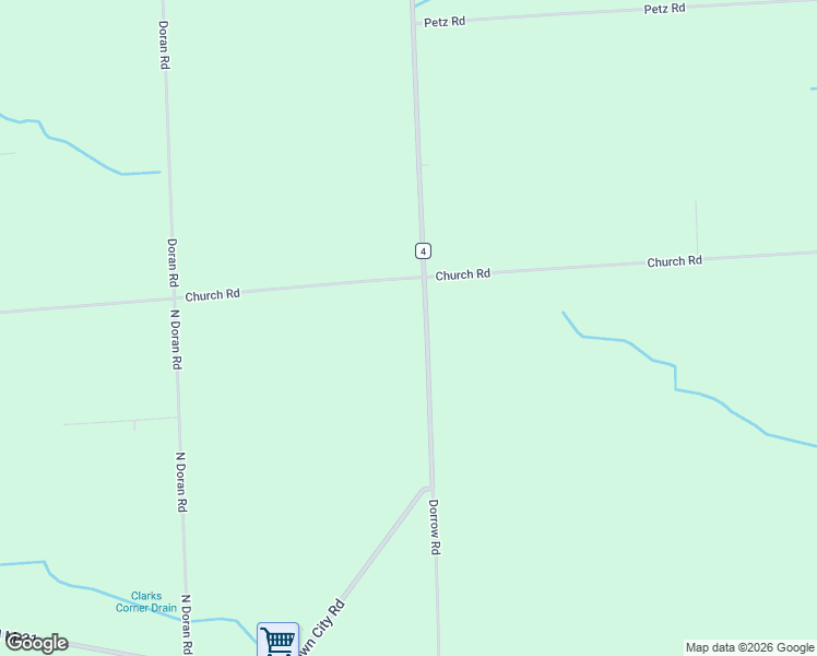map of restaurants, bars, coffee shops, grocery stores, and more near 265 Brown City Road in Imlay City