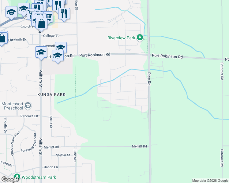 map of restaurants, bars, coffee shops, grocery stores, and more near 111 Acacia Road in Pelham