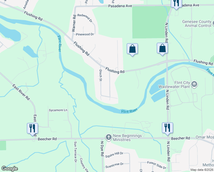 map of restaurants, bars, coffee shops, grocery stores, and more near 2157 Francisco Street in Flushing