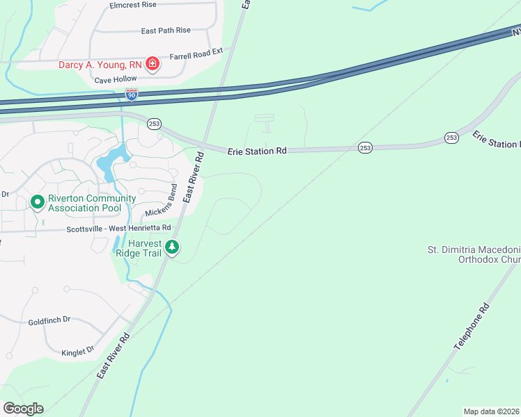 map of restaurants, bars, coffee shops, grocery stores, and more near 116 Planters Row in Monroe County