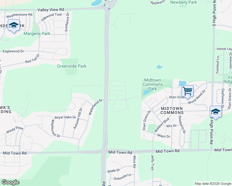map of restaurants, bars, coffee shops, grocery stores, and more near 3306 County Road M in Madison