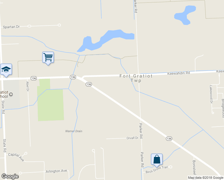 map of restaurants, bars, coffee shops, grocery stores, and more near 4418 Pine Grove Avenue in Fort Gratiot Township