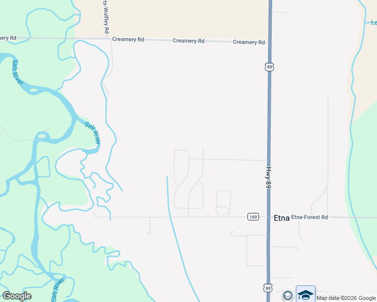 map of restaurants, bars, coffee shops, grocery stores, and more near 403 County Road 169 in Etna