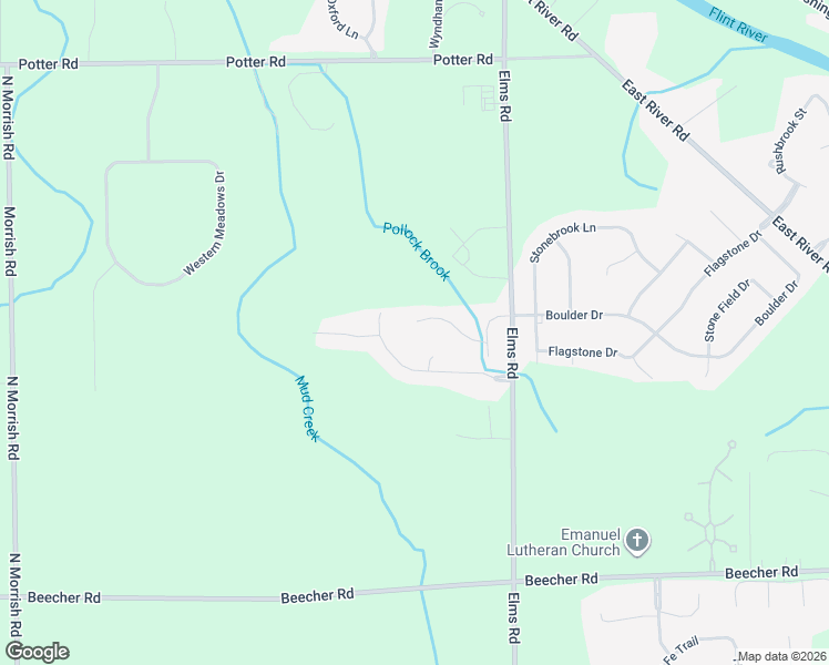 map of restaurants, bars, coffee shops, grocery stores, and more near 7110 Woods West Drive in Flushing