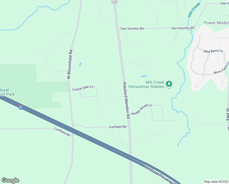 map of restaurants, bars, coffee shops, grocery stores, and more near 21 Mandalay Ridge in Pittsford