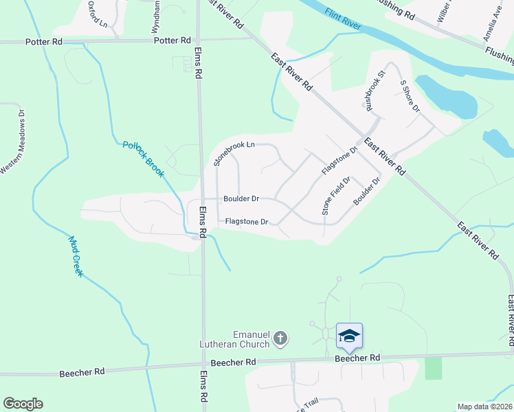 map of restaurants, bars, coffee shops, grocery stores, and more near 6429 Boulder Drive in Flushing