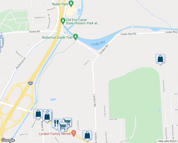 map of restaurants, bars, coffee shops, grocery stores, and more near 65 Lyndon Rd in Fayetteville