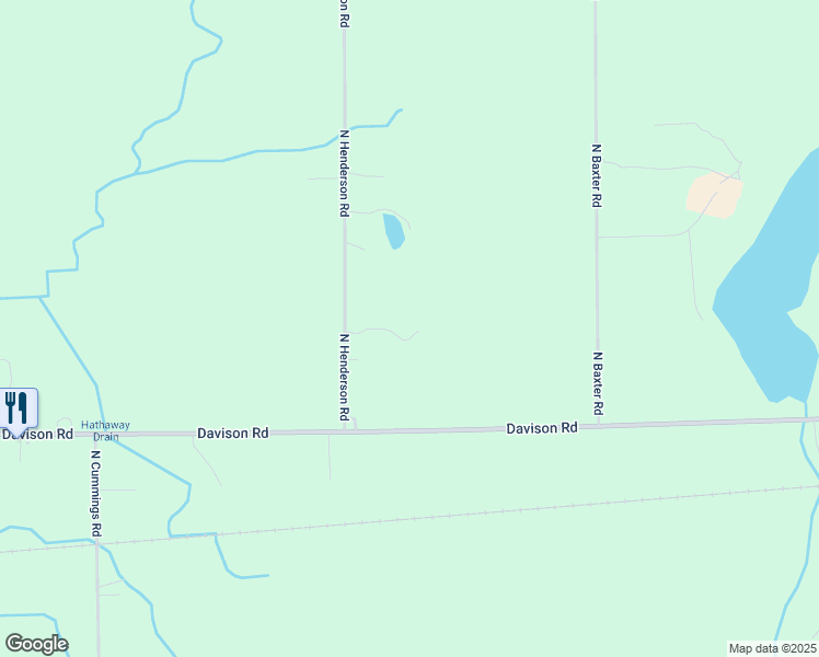 map of restaurants, bars, coffee shops, grocery stores, and more near 2104 N Henderson Rd in Davison