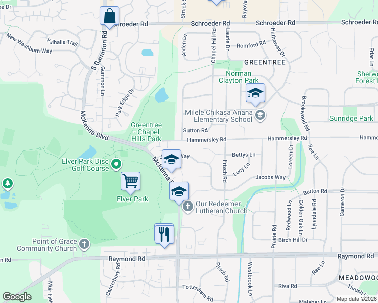 map of restaurants, bars, coffee shops, grocery stores, and more near 6701 Jacobs Way in Madison