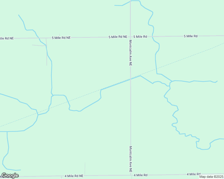 map of restaurants, bars, coffee shops, grocery stores, and more near 4055 Montcalm Avenue Northeast in Belding