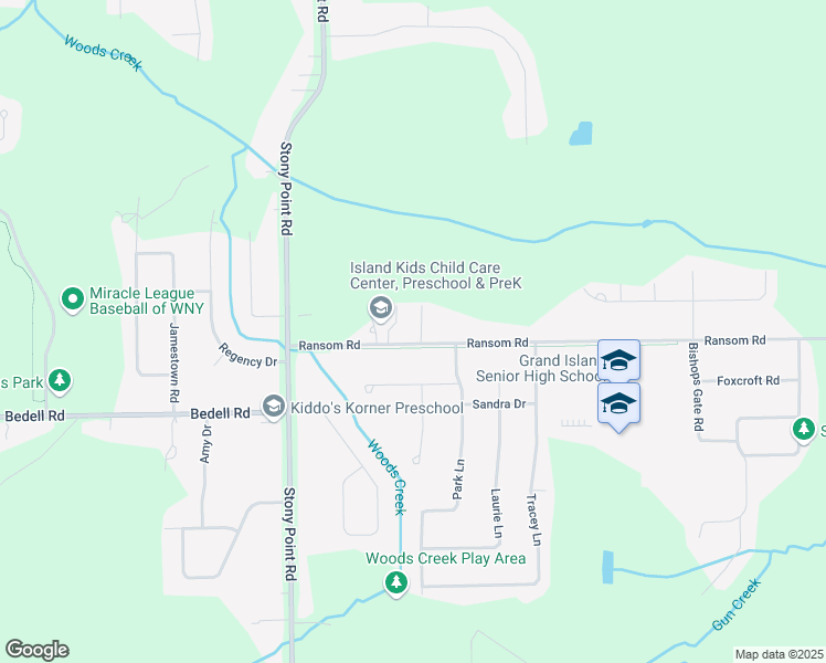 map of restaurants, bars, coffee shops, grocery stores, and more near 1347 Ransom Road in Grand Island