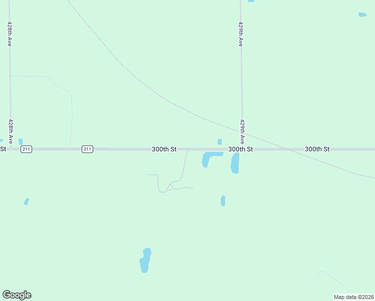 map of restaurants, bars, coffee shops, grocery stores, and more near 42873 300th Street in Lesterville