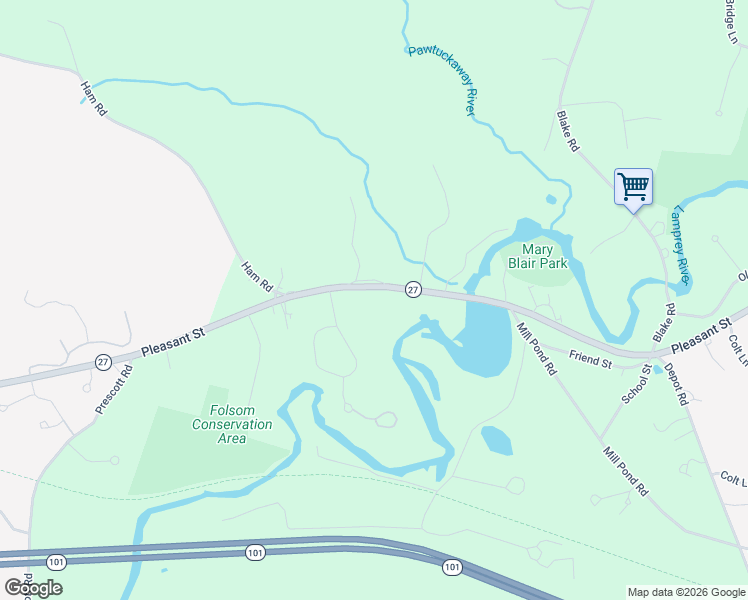 map of restaurants, bars, coffee shops, grocery stores, and more near 372 Pleasant Street in Epping