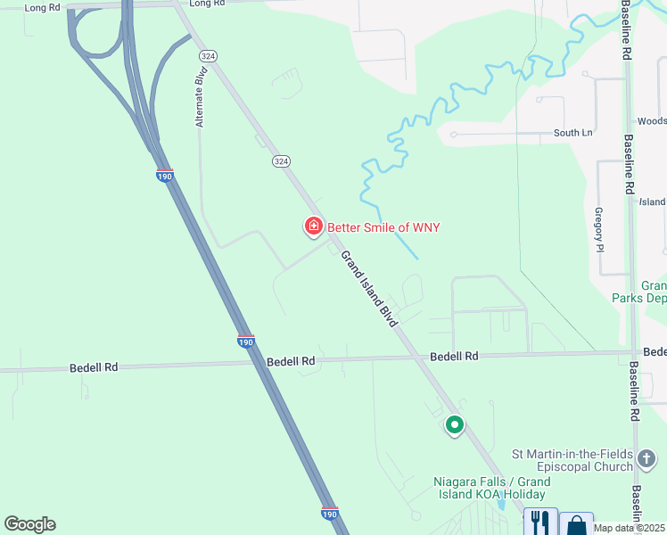 map of restaurants, bars, coffee shops, grocery stores, and more near 2850 Grand Island Boulevard in Grand Island