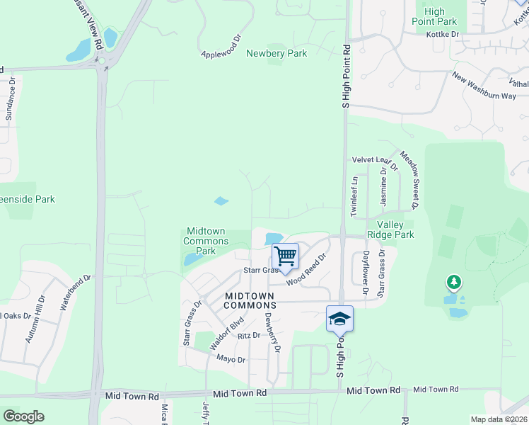 map of restaurants, bars, coffee shops, grocery stores, and more near 1309 Waldorf Blvd in Madison