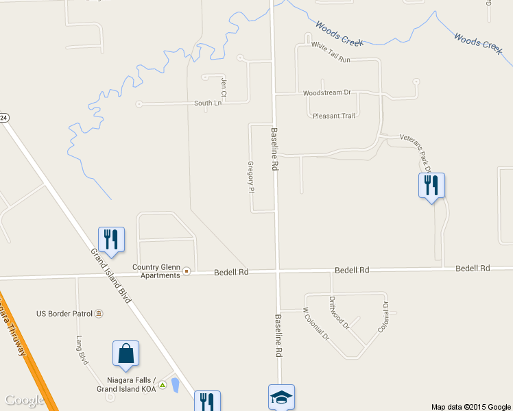 map of restaurants, bars, coffee shops, grocery stores, and more near 31 Rob Roy Pkwy in Grand Island
