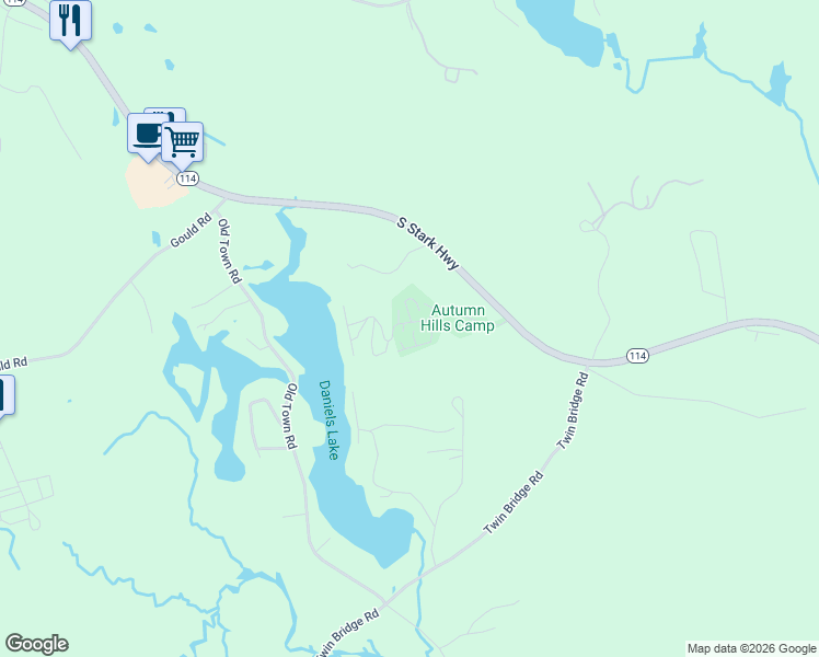 map of restaurants, bars, coffee shops, grocery stores, and more near 285 South Stark Highway in Weare