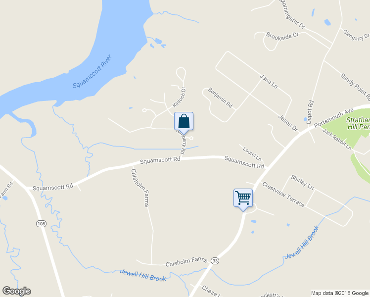 map of restaurants, bars, coffee shops, grocery stores, and more near 1 Turnberry Drive in Stratham