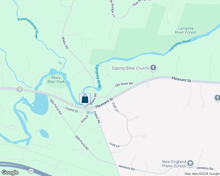map of restaurants, bars, coffee shops, grocery stores, and more near 29 Old State Road in Epping