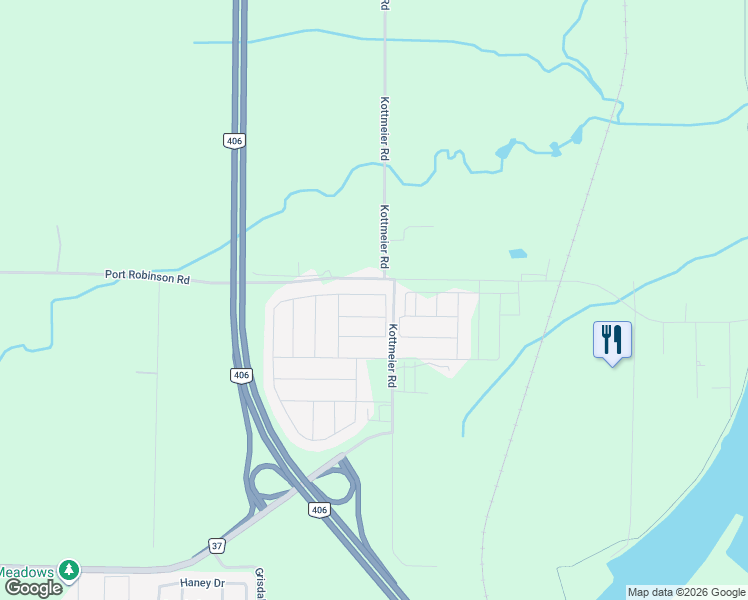 map of restaurants, bars, coffee shops, grocery stores, and more near 7 Esther Crescent in Thorold