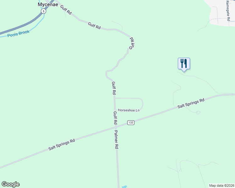 map of restaurants, bars, coffee shops, grocery stores, and more near 8792 Horseshoe Lane in Chittenango