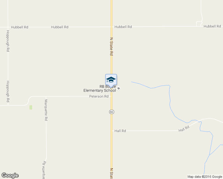 map of restaurants, bars, coffee shops, grocery stores, and more near 3581 North State Road in Ionia