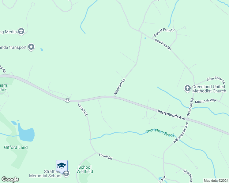 map of restaurants, bars, coffee shops, grocery stores, and more near 47 Stratham Grn in Stratham
