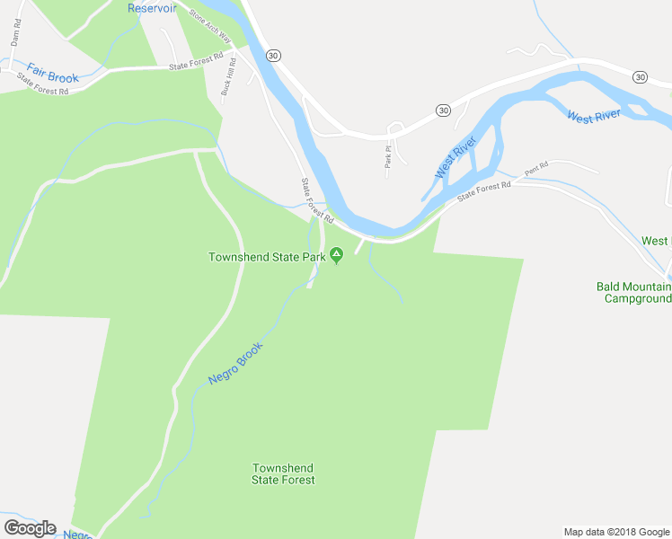 map of restaurants, bars, coffee shops, grocery stores, and more near 2755 State Forest Road in Townshend