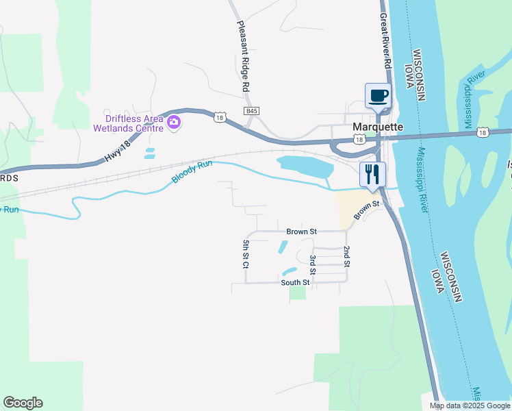 map of restaurants, bars, coffee shops, grocery stores, and more near 437 Gardner Street in Marquette