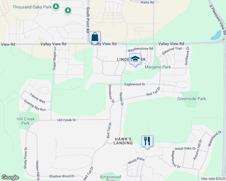 map of restaurants, bars, coffee shops, grocery stores, and more near 9301 Eaglewood Drive in Verona
