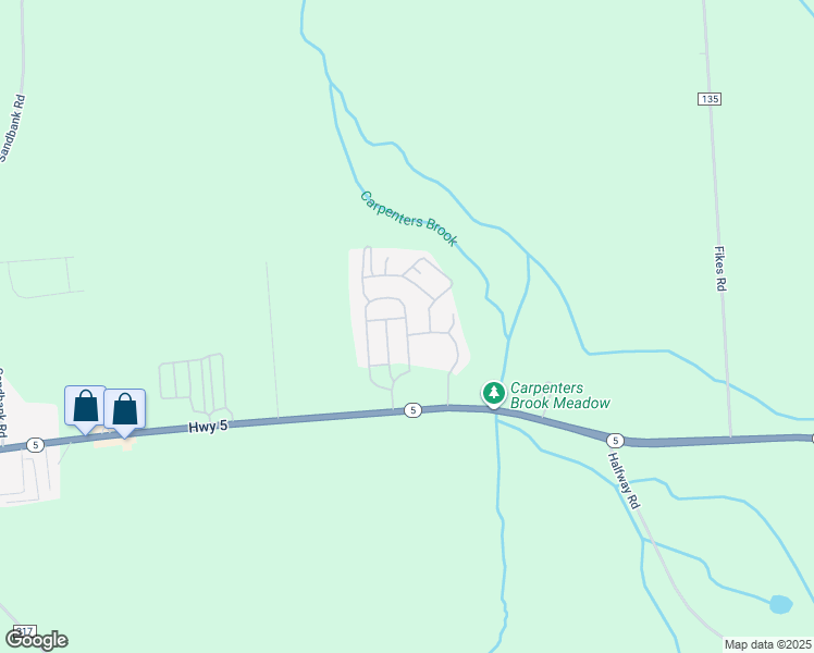 map of restaurants, bars, coffee shops, grocery stores, and more near Champion Mobile Home Park in Elbridge