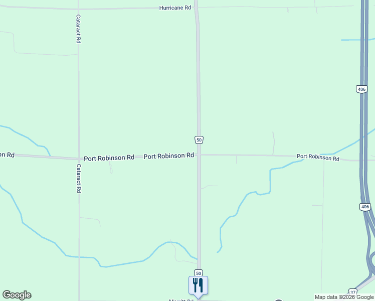 map of restaurants, bars, coffee shops, grocery stores, and more near 2414 Port Robinson Road in Welland