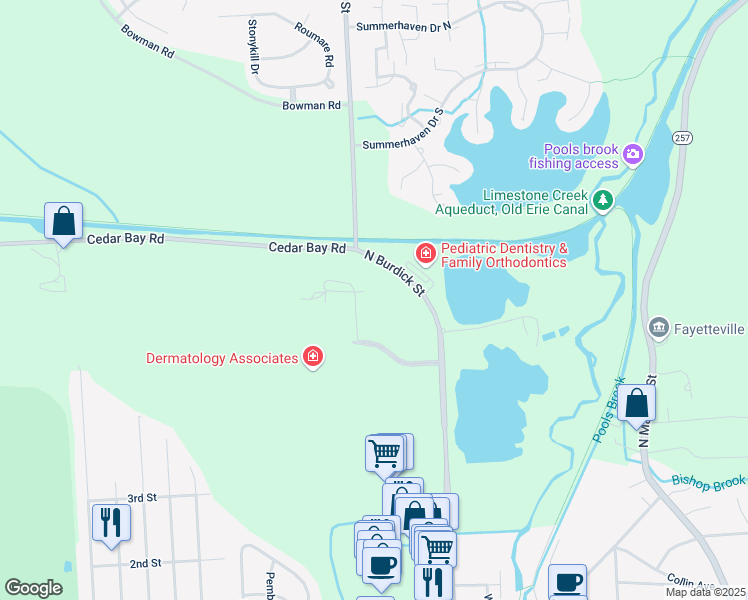 map of restaurants, bars, coffee shops, grocery stores, and more near 109 Star Gaze Circle in Fayetteville